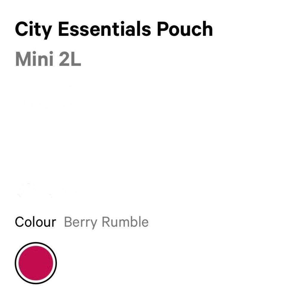 Lululemon City Essentials Pouch Mini 2L Berry Rumble - Picture 5 of 12